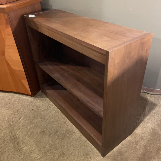 Walnut Low Two Tier Bookshelf