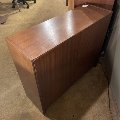 Walnut Low Two Tier Bookshelf