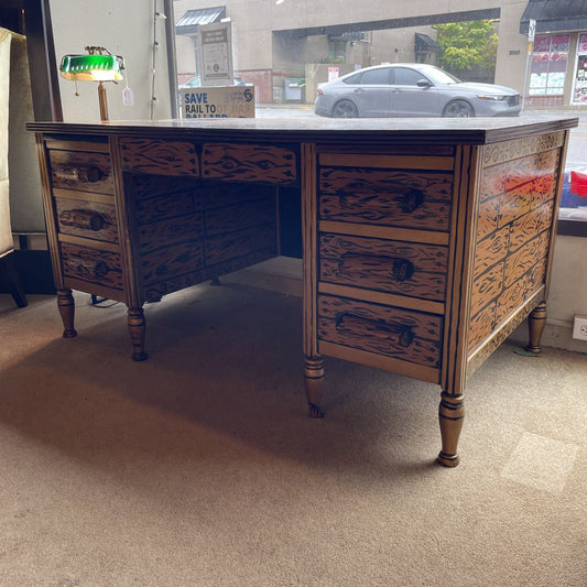 Painted "Wood" 7 Drawer Desk by Jon Bok