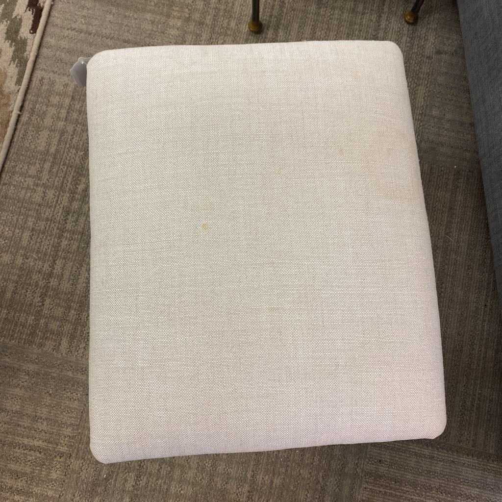 RESTORATION HARDWARE Iron & Linen Stool C ACCENT BENCHES