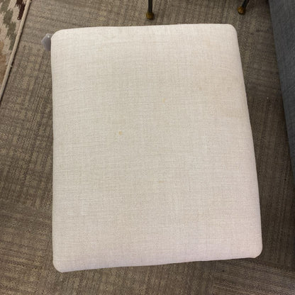 RESTORATION HARDWARE Iron & Linen Stool C ACCENT BENCHES