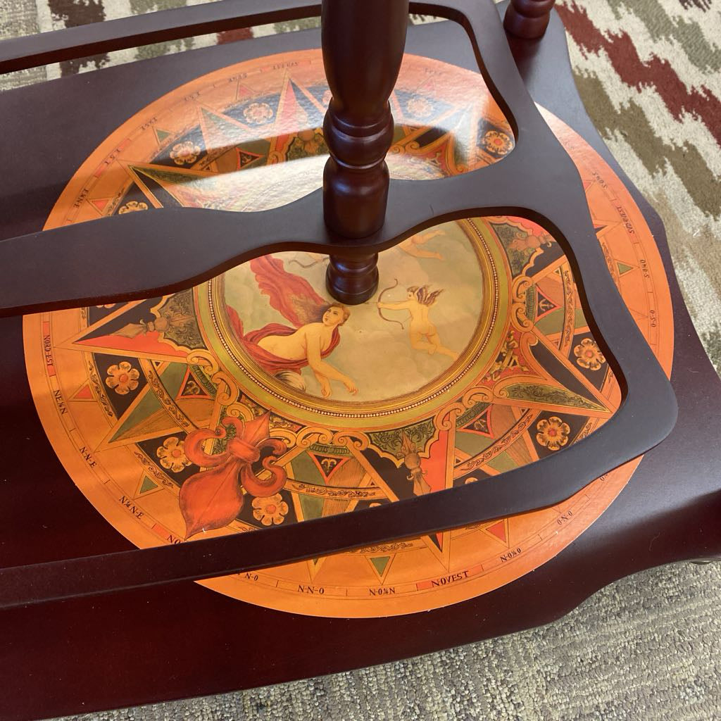 Decorative chair with intricate design on the seat