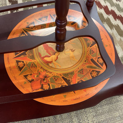 Decorative chair with intricate design on the seat