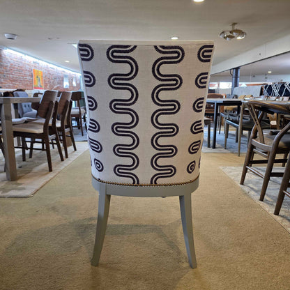 Cream Squiggly Pattern Accent Chair U ACCENT CHAIRS