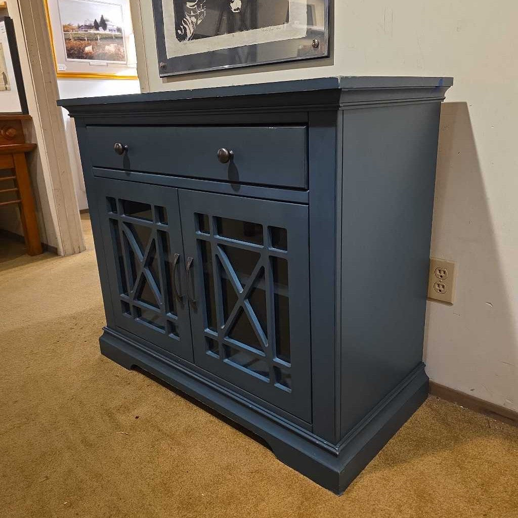 Teal 2 Door 1 Drawer Cabinet