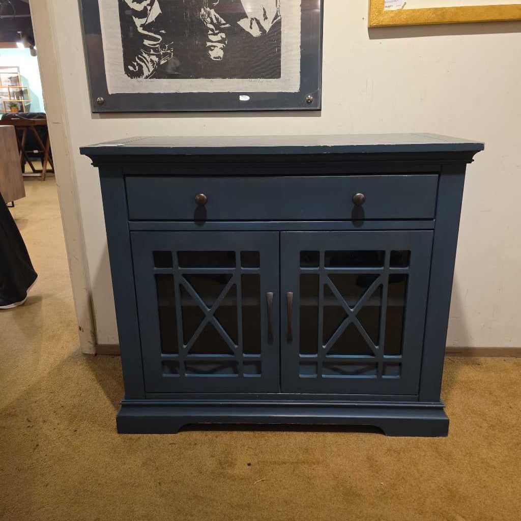 Teal 2 Door 1 Drawer Cabinet