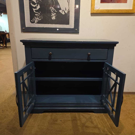Teal 2 Door 1 Drawer Cabinet