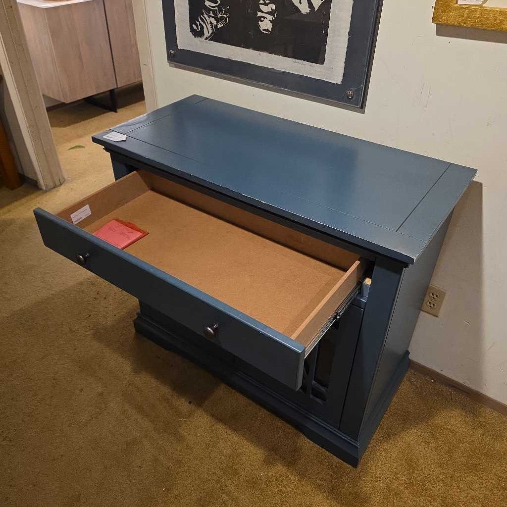 Teal 2 Door 1 Drawer Cabinet