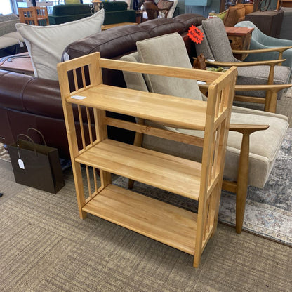 Wide Blonde Folding Bookcase