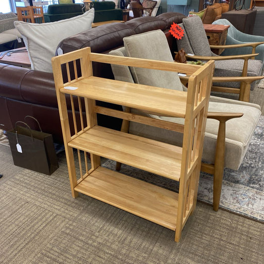 Wide Blonde Folding Bookcase