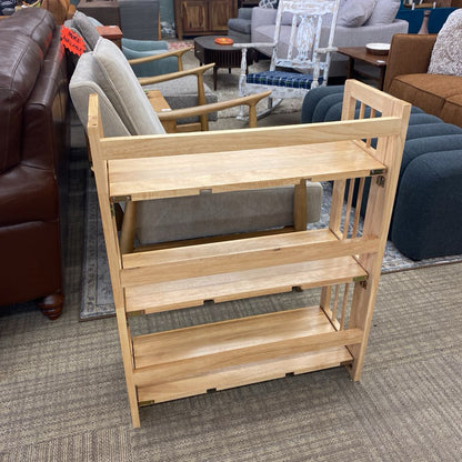 Wide Blonde Folding Bookcase