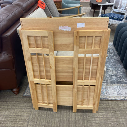 Wide Blonde Folding Bookcase