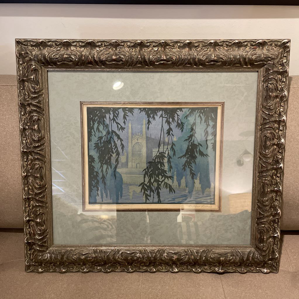 Wilfred R Wood ORIGINAL/SIGNED Watercolor in Silver Toned Frame