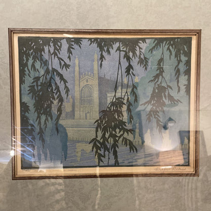 Wilfred R Wood ORIGINAL/SIGNED Watercolor in Silver Toned Frame