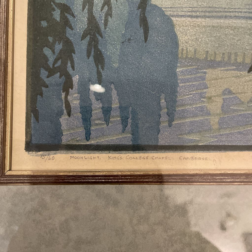 Wilfred R Wood ORIGINAL/SIGNED Watercolor in Silver Toned Frame