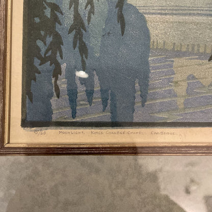 Wilfred R Wood ORIGINAL/SIGNED Watercolor in Silver Toned Frame