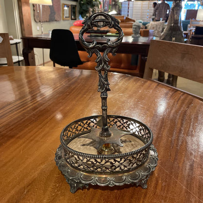 Antique Parisienne 7 Piece Silver and Crystal Cruet SET UNIQUE FINDS