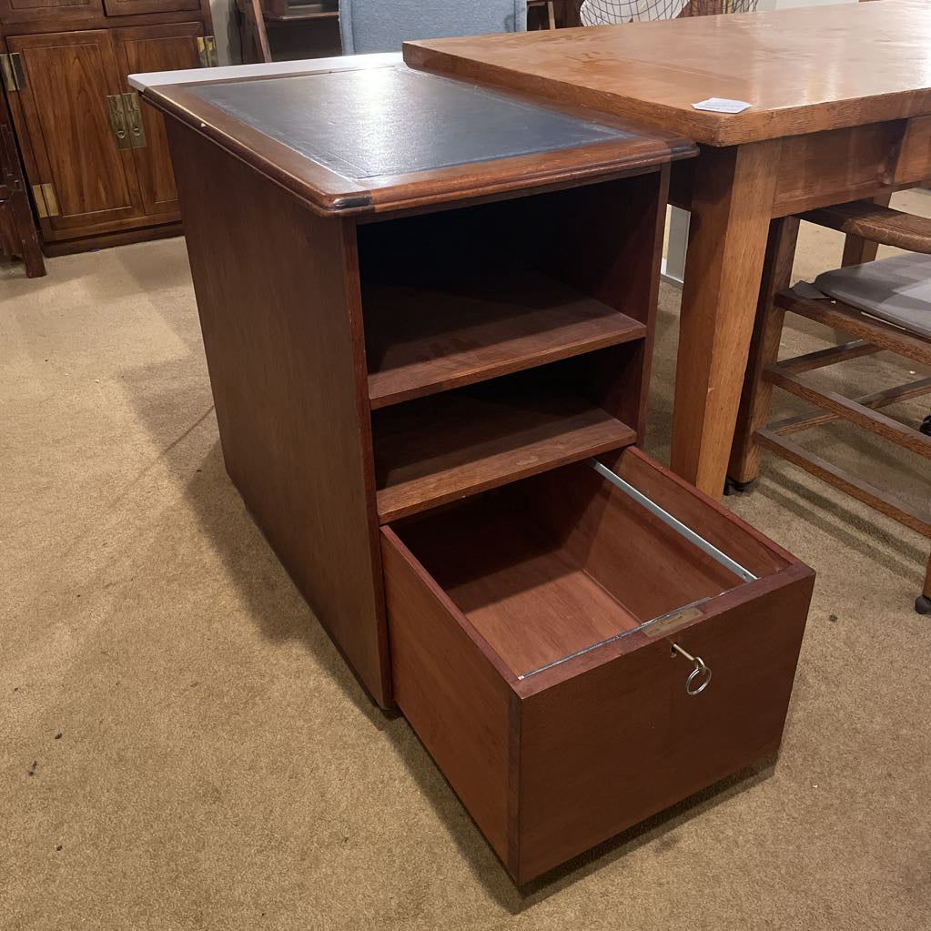 Leather Top Narrow File Cabinet C DESKS