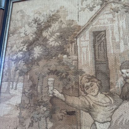 Vintage Woven French Tapestry in Frame