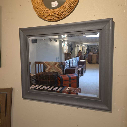 Rectangular Mirror with Grey Wood Frame C MIRRORS