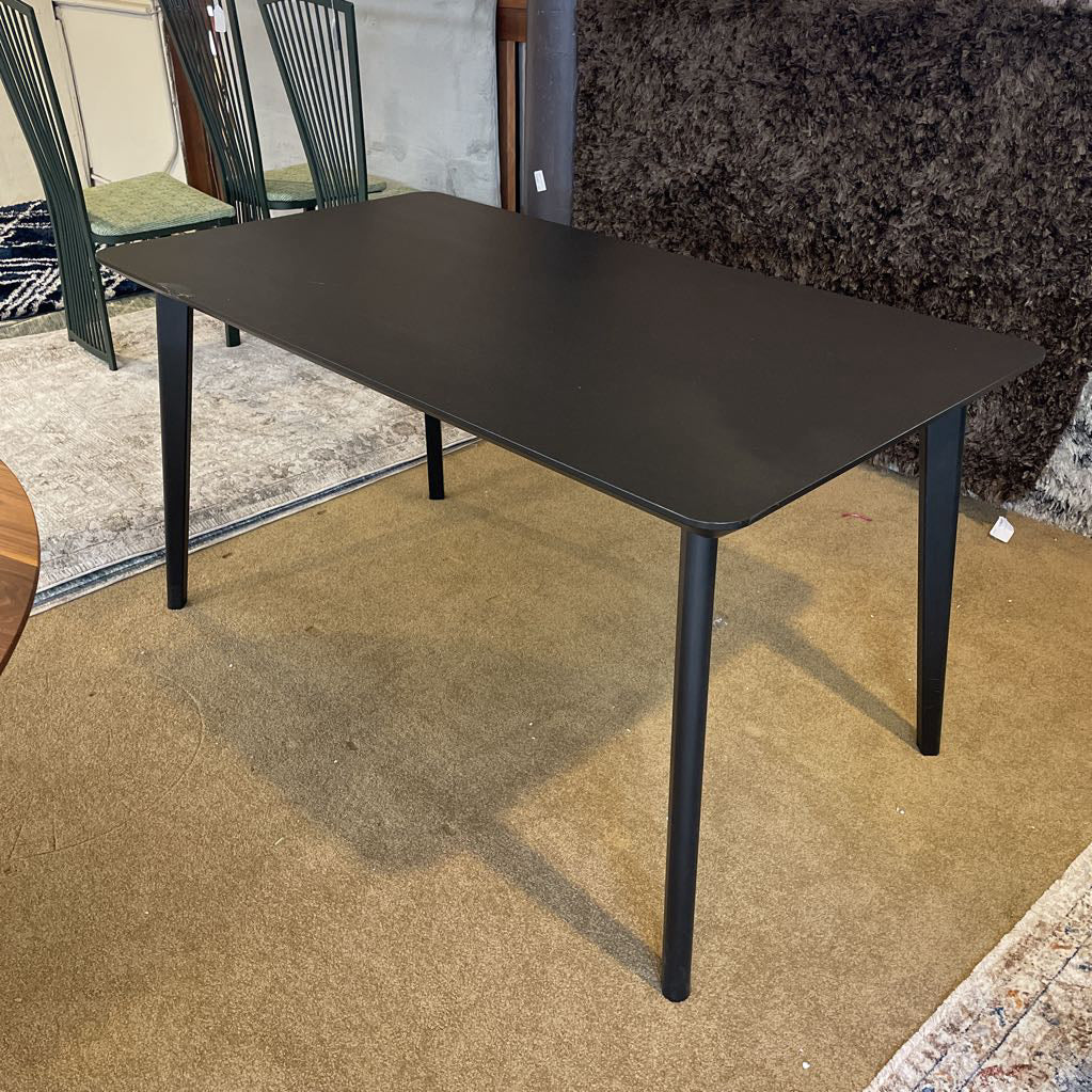 Black Rectangular Dining Table AS IS C DINING TABLES