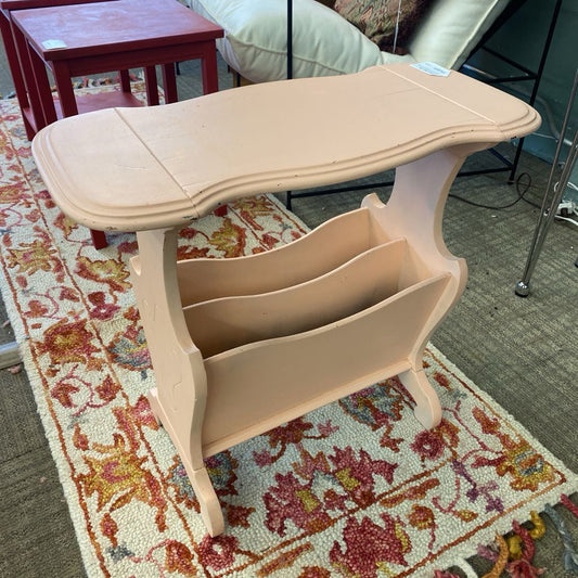 Vintage Pink Magazine Side Table