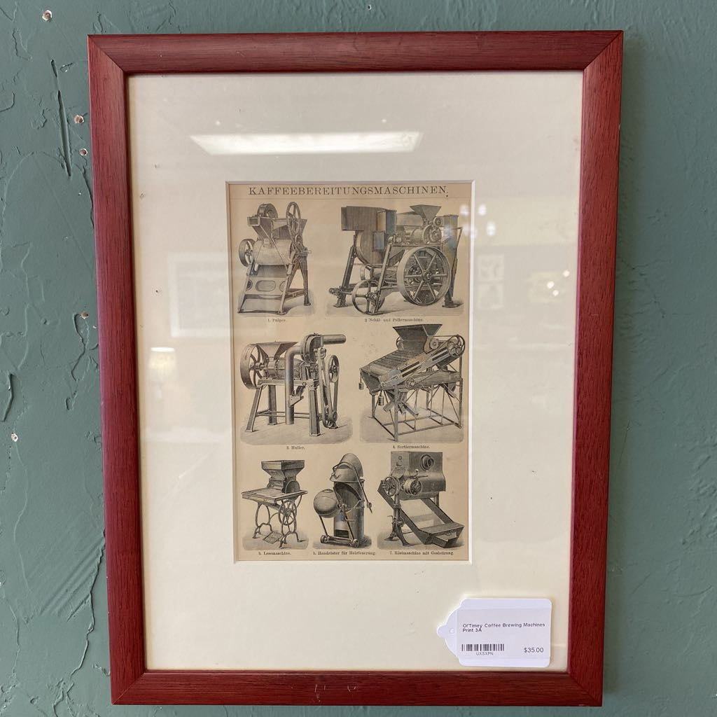 Ol'Timey Coffee Brewing Machines Print ART