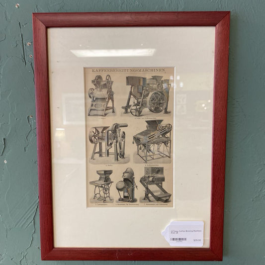Ol'Timey Coffee Brewing Machines Print ART
