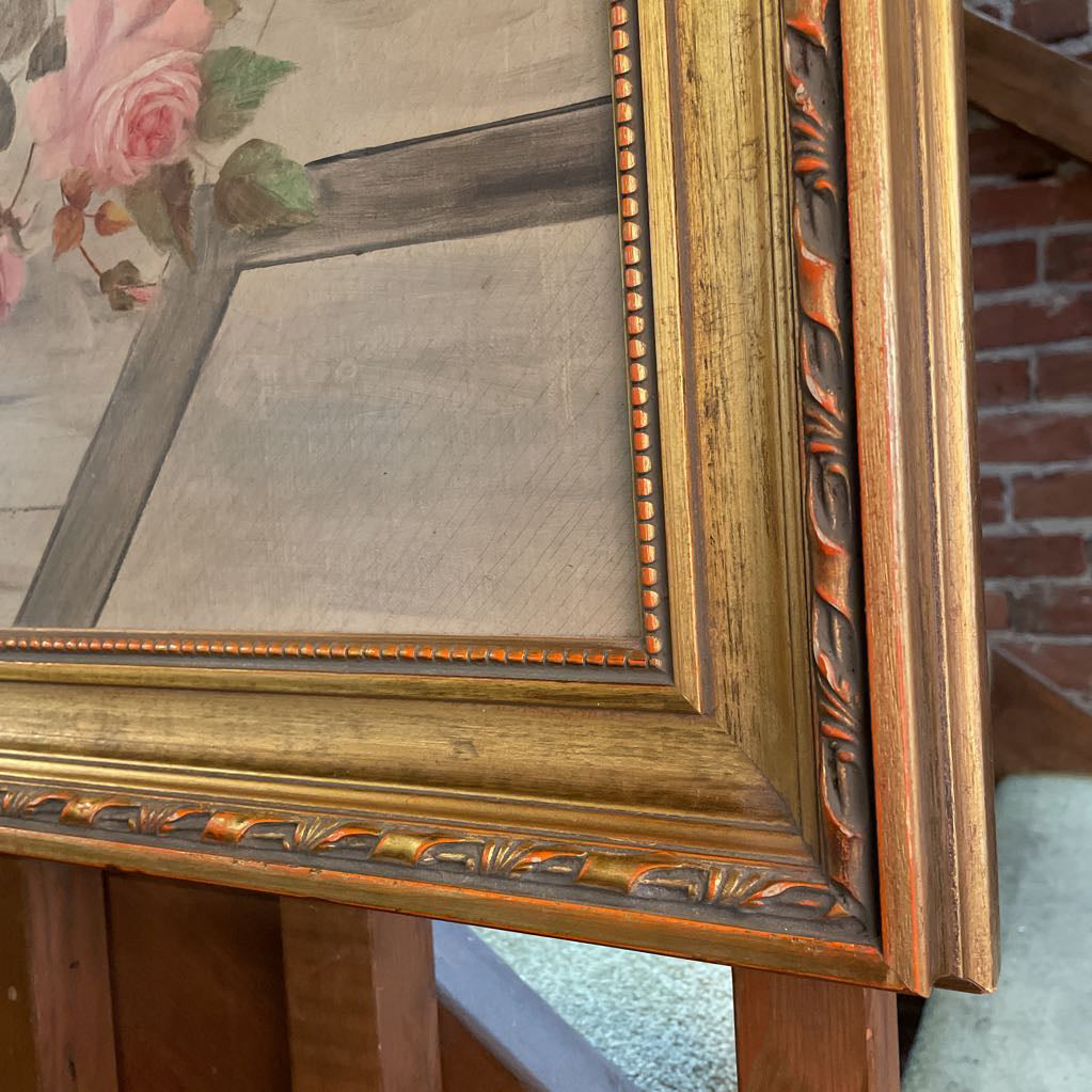 Classical Lady(Penelope?)with Roses Large Painting ART