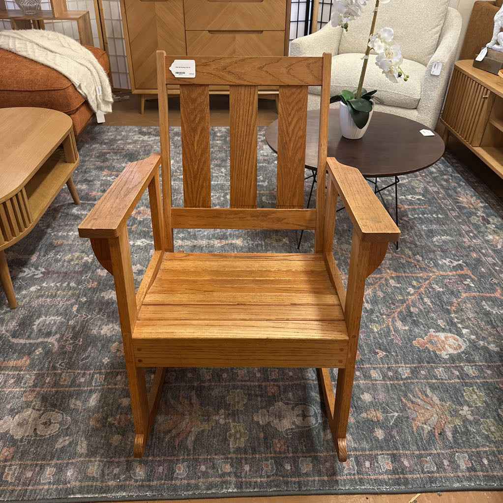 Wooden chair in a room with furniture and decor