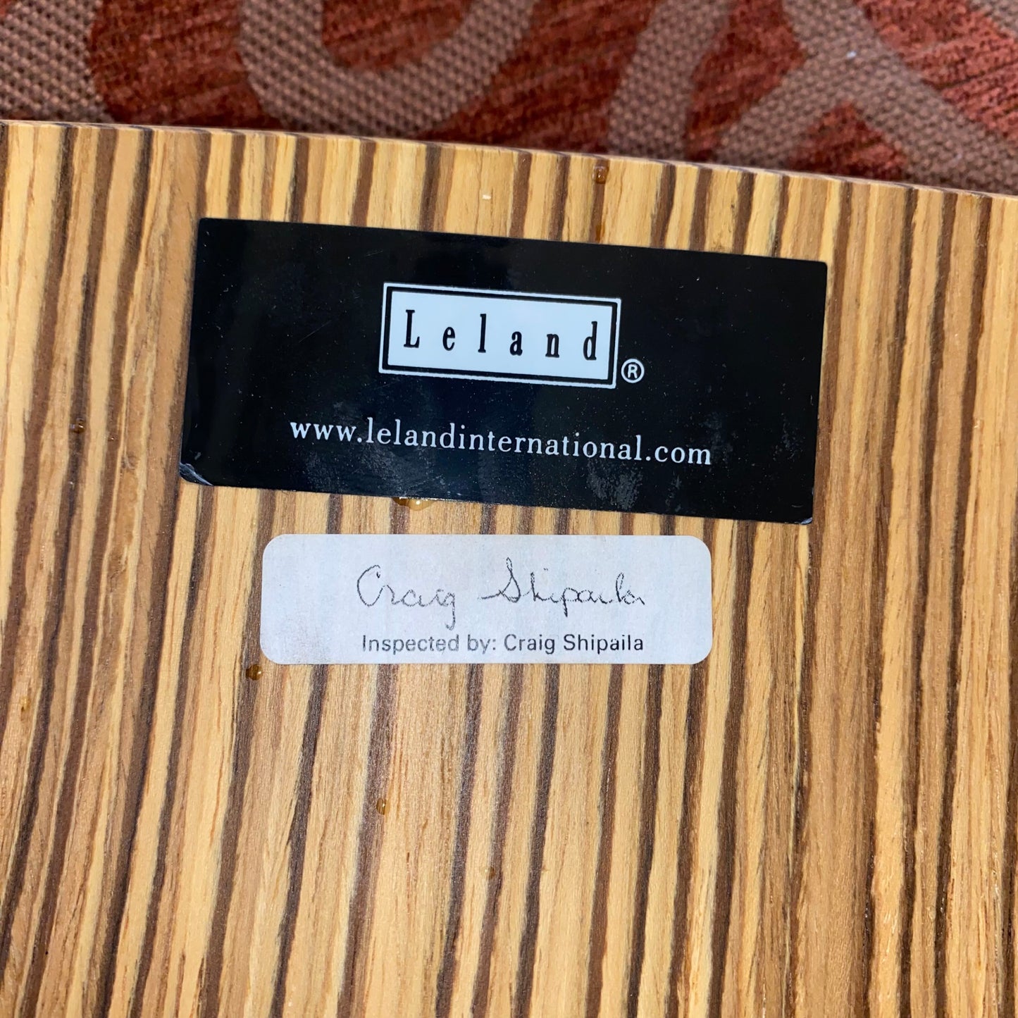 LELAND Stackable Zebra Plywood Side Chairs SET 4 (AS IS)