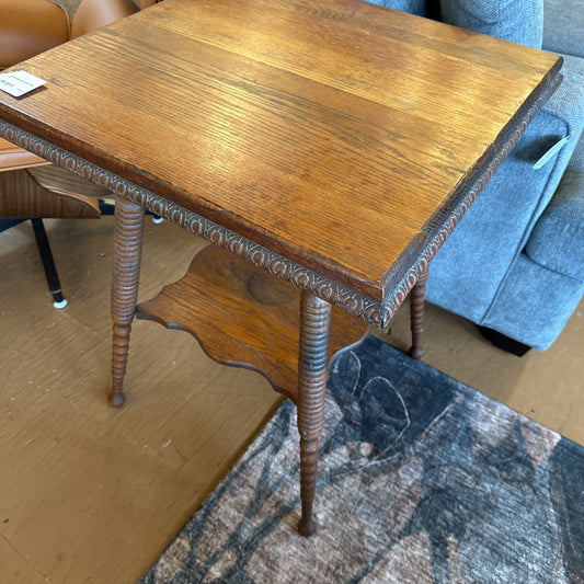 Antique Square Occasional Table