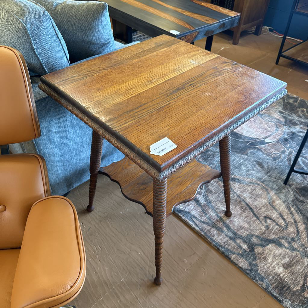 Antique Square Occasional Table