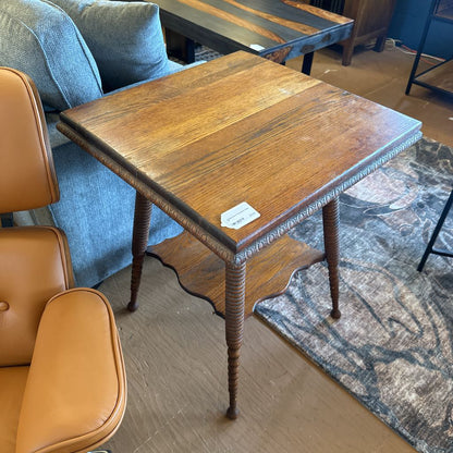 Antique Square Occasional Table