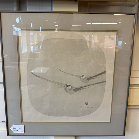 Square Pencil Drawing Print of Birds