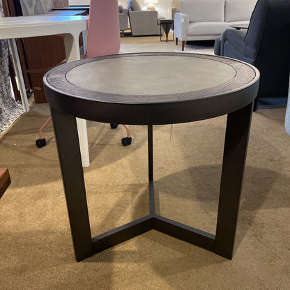 Round Metal & Wood Side Table C SIDE TABLES