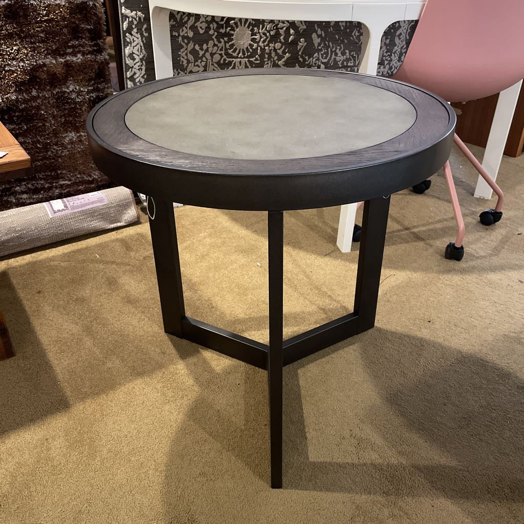 Round Metal & Wood Side Table C SIDE TABLES