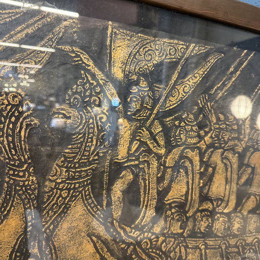 Vintage Thai Temple Rubbing