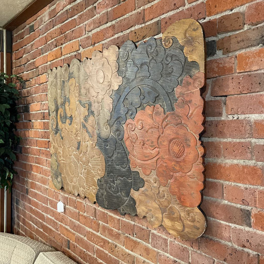 Japanese Style Cloud Multicolor Decorative Carving ART