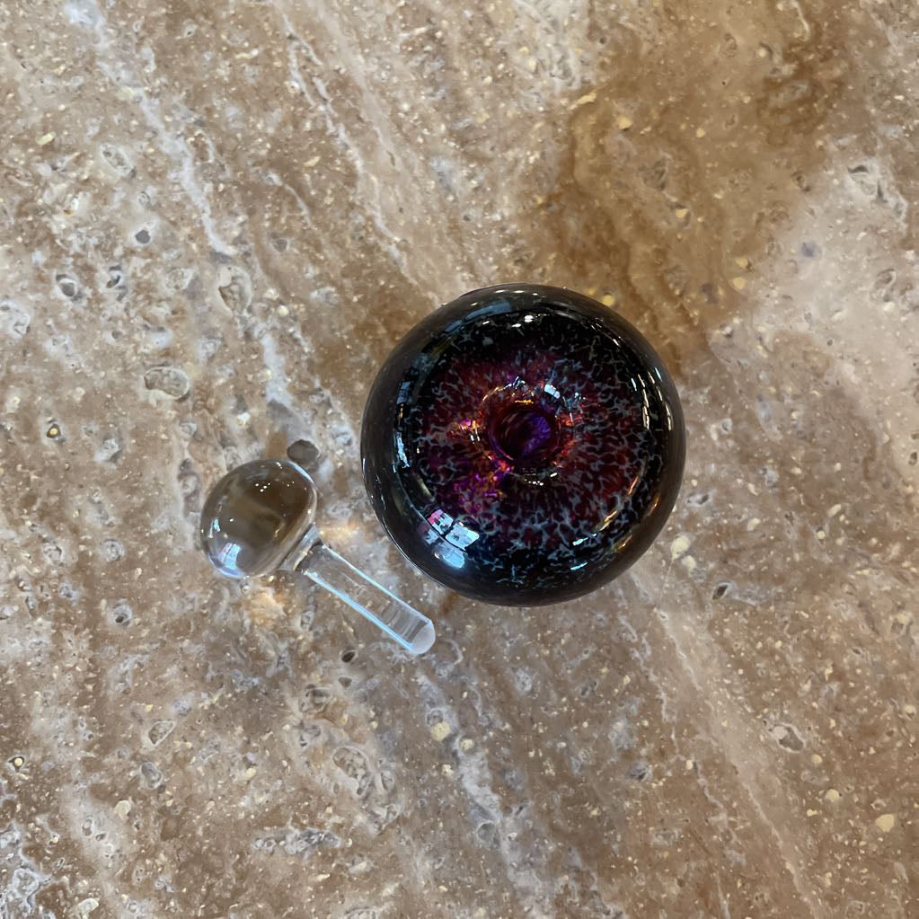 MURANO Sm. Purple "Apple" Perfume Bottle w/ Stopper SMALLS
