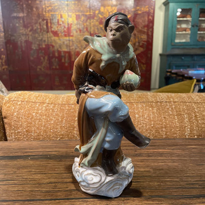 Shiwan Ceramic Sun Wukong Figurine (AS IS)