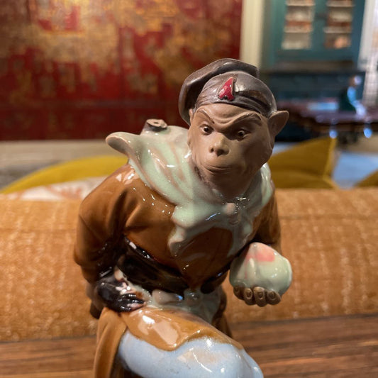 Shiwan Ceramic Sun Wukong Figurine (AS IS) SMALLS