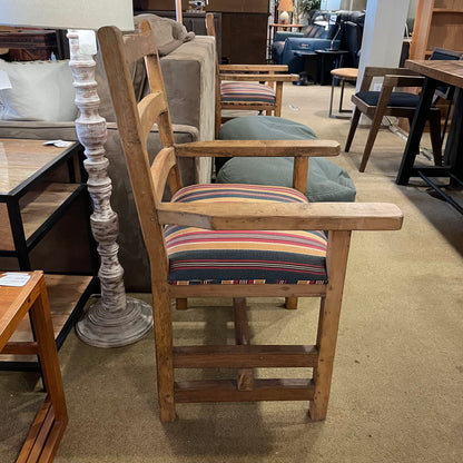 Southwest "Luke" Style Red, Gold, and Green Upholstery Dining Chair