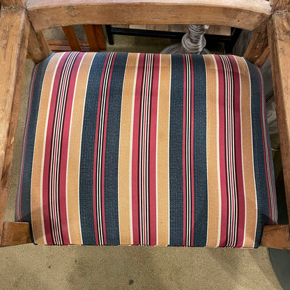 Southwest "Luke" Style Red, Gold, and Green Upholstery Dining Chair
