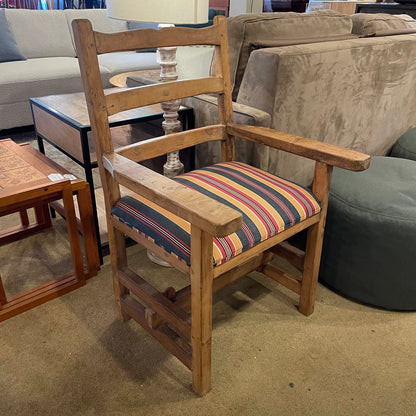 Southwest "Luke" Style Red, Gold, and Green Upholstery Dining Chair