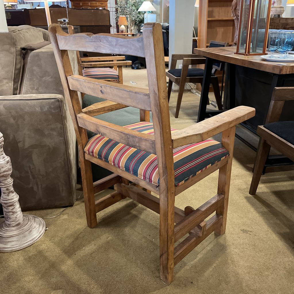 Southwest "Luke" Style Red, Gold, and Green Upholstery Dining Chair