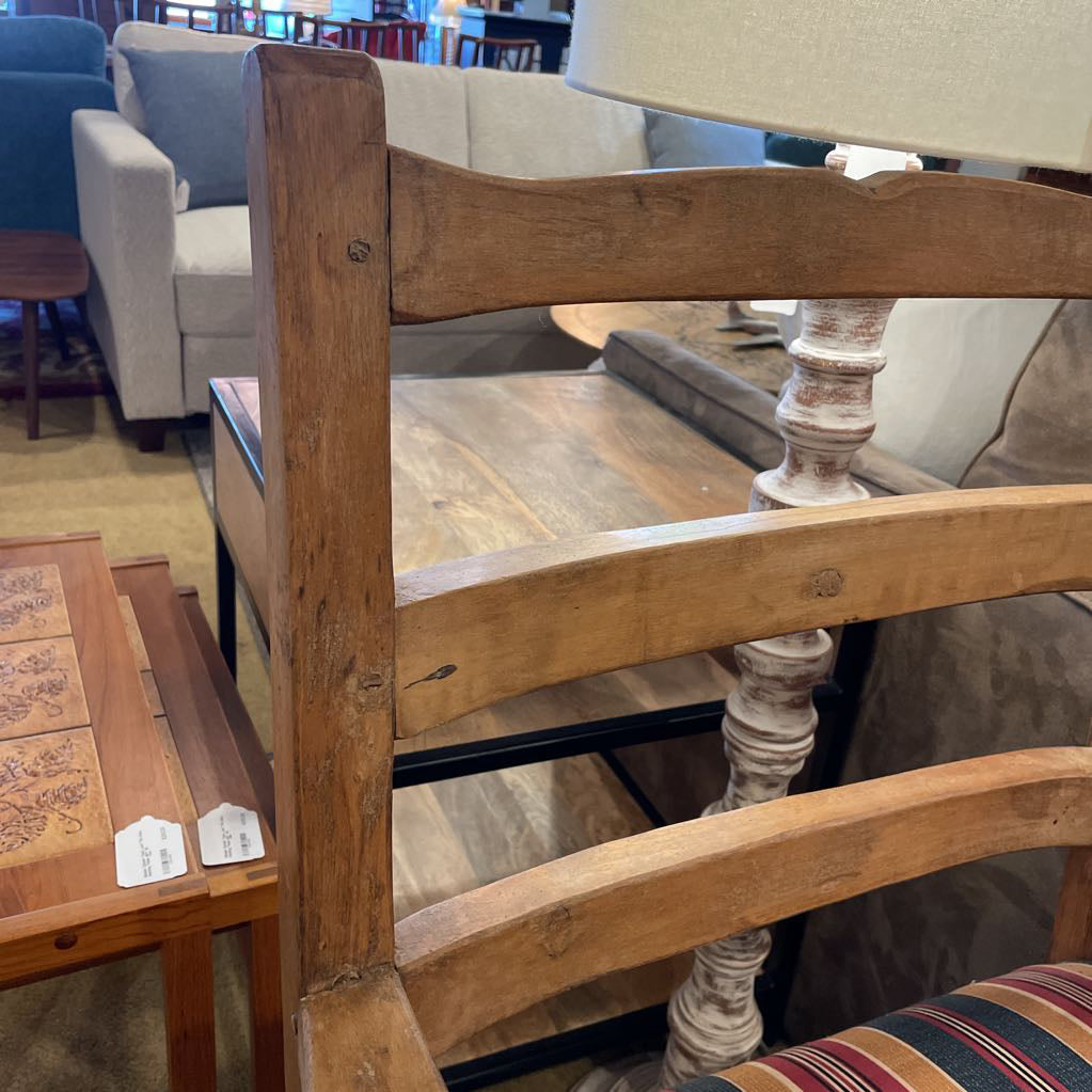 Southwest "Luke" Style Red, Gold, and Green Upholstery Dining Chair