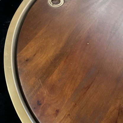 Brass Drum Coffee Table w/ Wood Top Storage C COFFEE TABLES