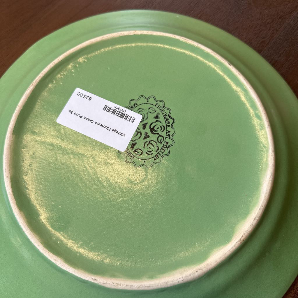 Vintage Fioriware Green Plate SMALLS