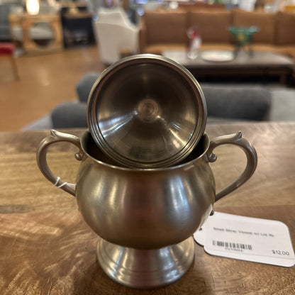 Small Silver Vessel w/ Lid SMALLS